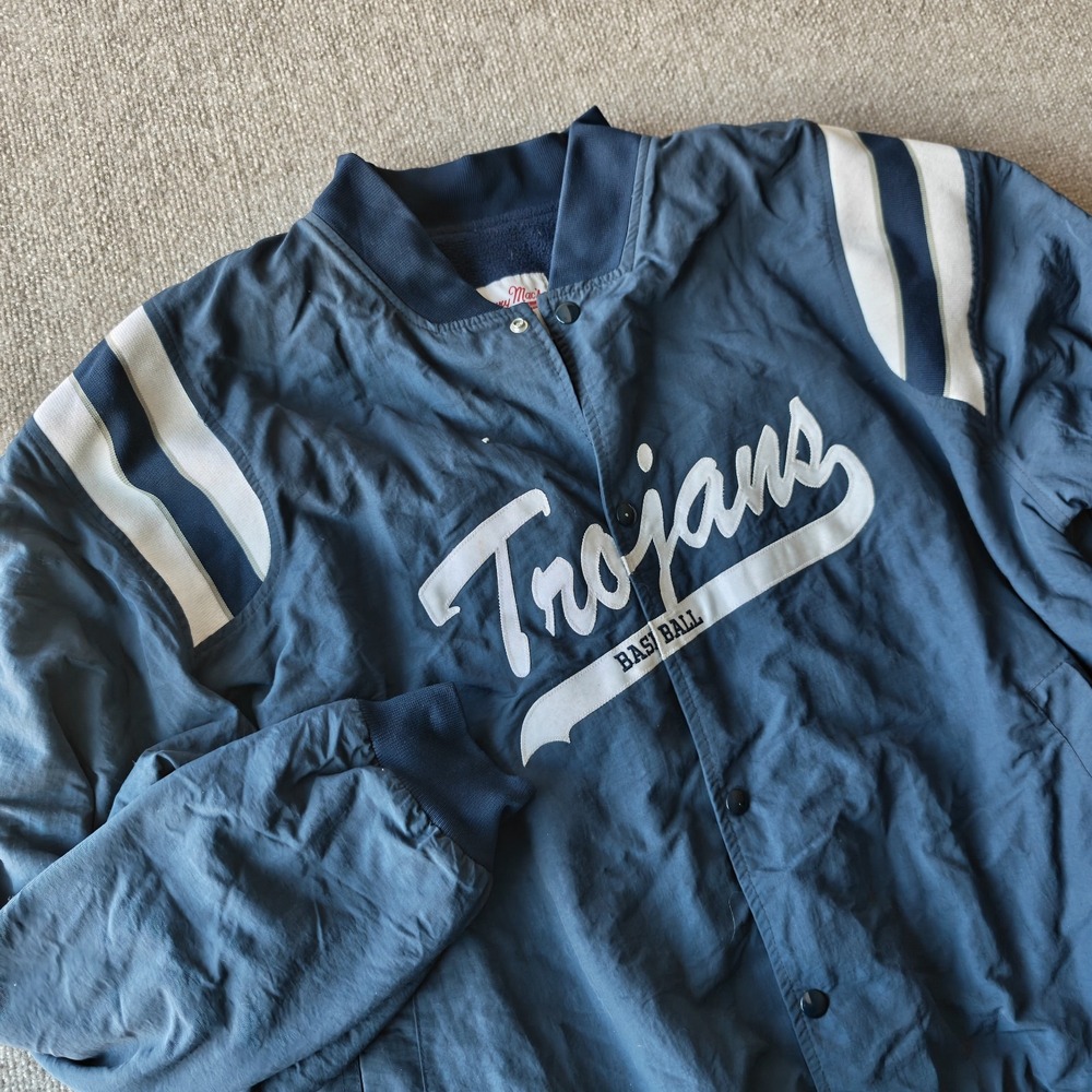 Vintage‎ Trojans Jacket A-game Johnny Macs USA Baseball Men's XL